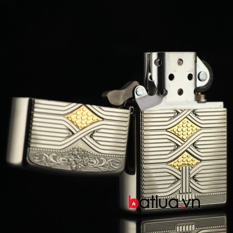 Bật lửa Zippo phiên bản bạc cổ Hàn Quốc