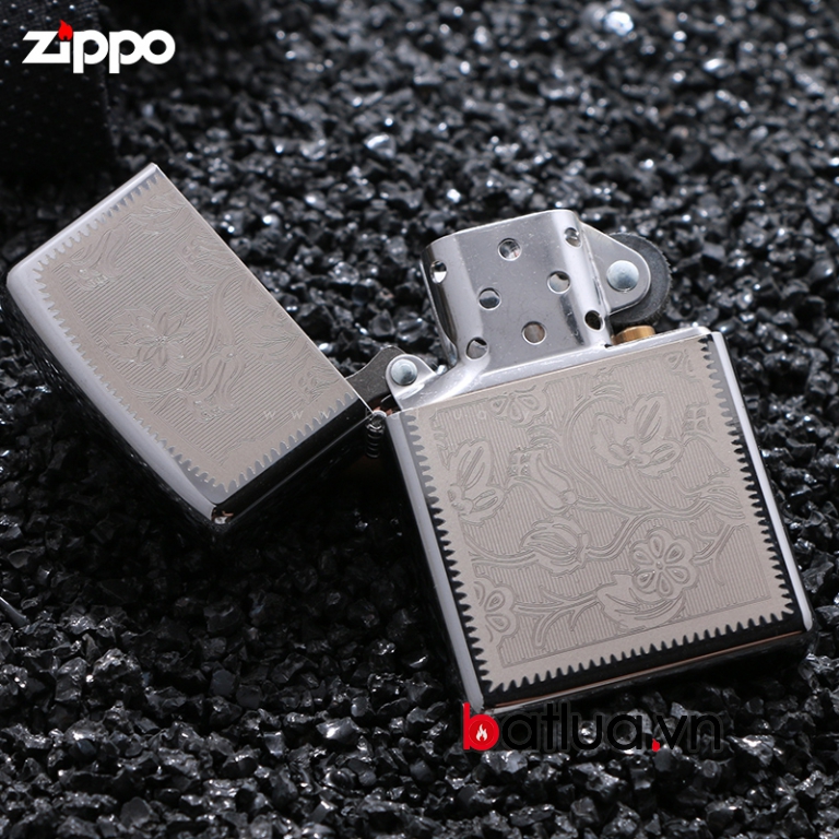 Bật lửa Zippo phiên bản tem hoa