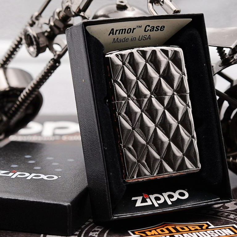 Zippo Chính Hãng Phiên Bản Hàn Quốc Phun Sơn 3D Kim Cương