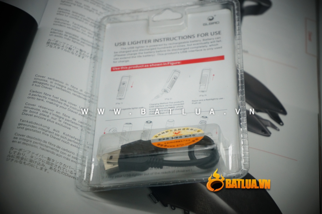 Bật Lửa Sạc USB thế hệ mới Ver 2 Có thêm máy cạo râu MS66 009 ( có tem)