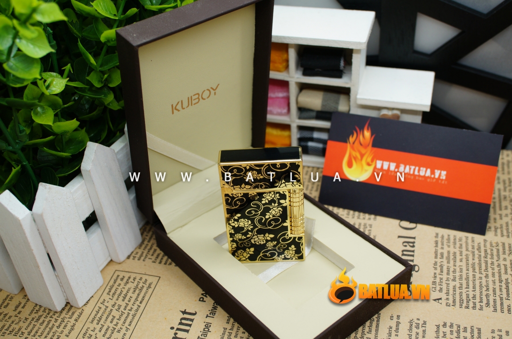 Bật lửa KUBOY chạm khắc hoa văn sắc sảo tinh tế KUBOY K1-12