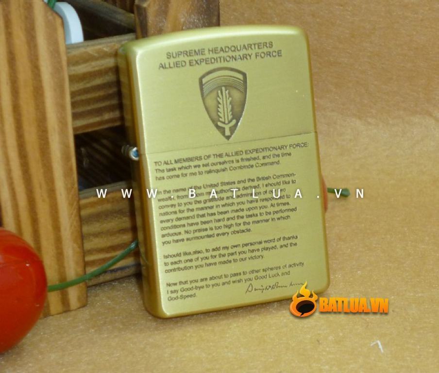 Bật lửa Zippo chính hãng đồng nhẹ khắc Eisenhower