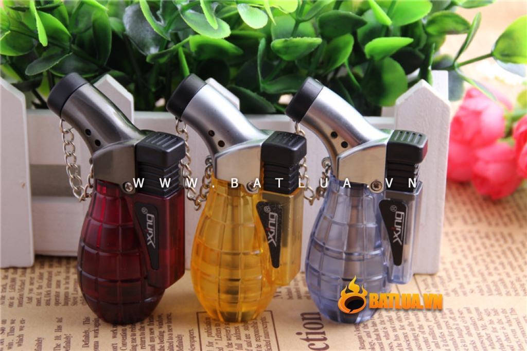Bật lửa khò súng kiểu dáng trái lựu đạn nhiều màu sắc