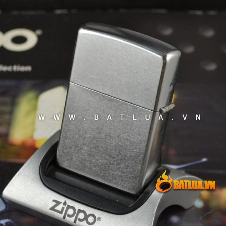 Bật lửa Zippo chính hãng kiểu dáng bạc xước cổ điển 207