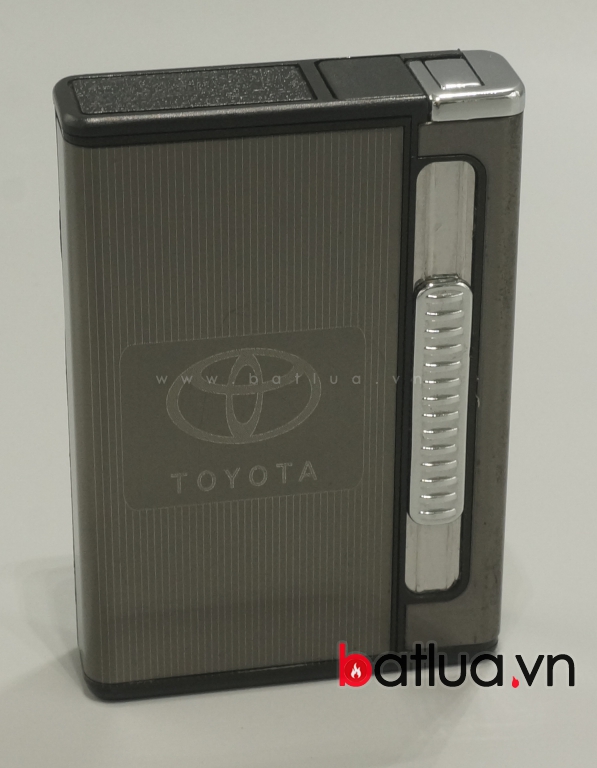 Hộp đựng thuốc lá đa năng in logo Toyota (Đen)