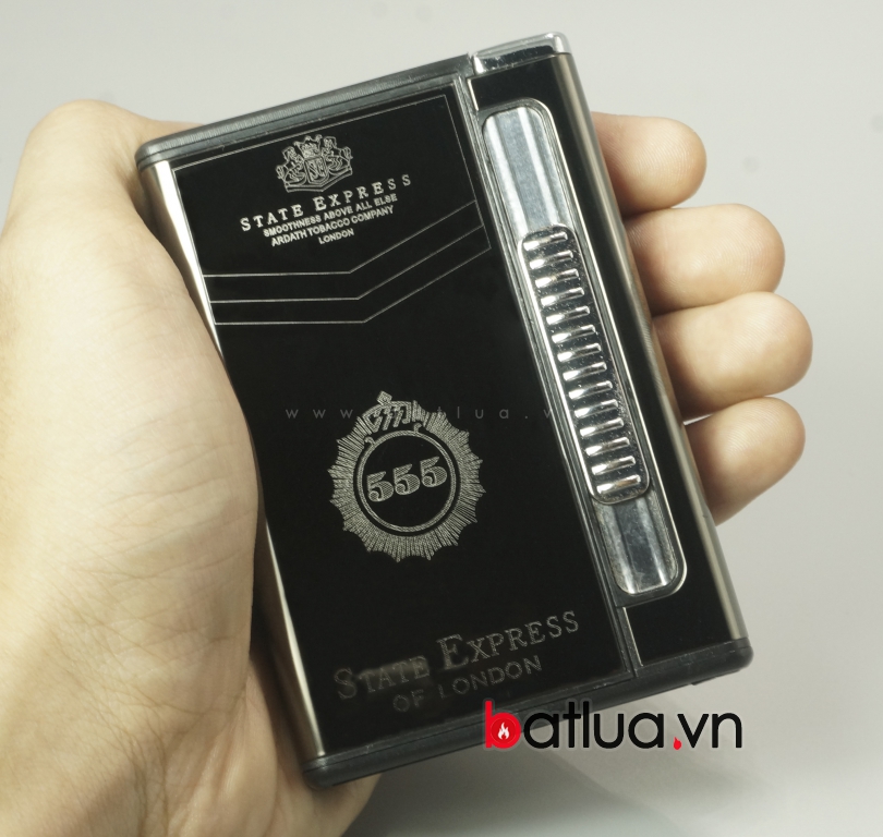 Hộp thuốc lá đa năng in logo 555 (Đen)