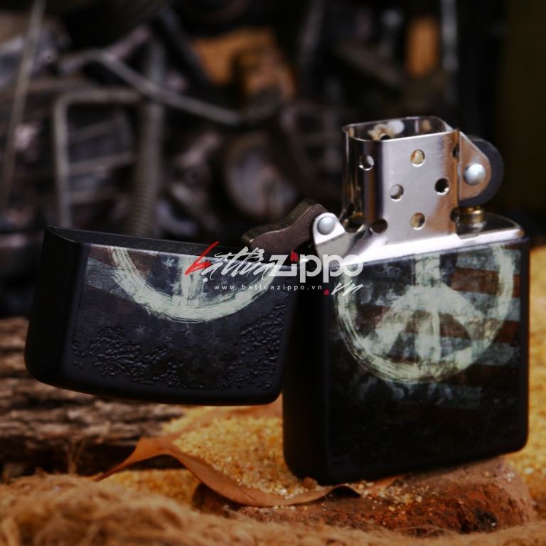 Bật lửa Zippo chính hãng in hình biểu tượng hoà bình