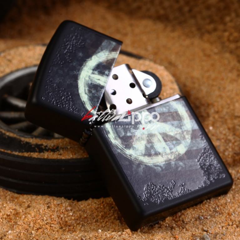 Bật lửa Zippo chính hãng in hình biểu tượng hoà bình