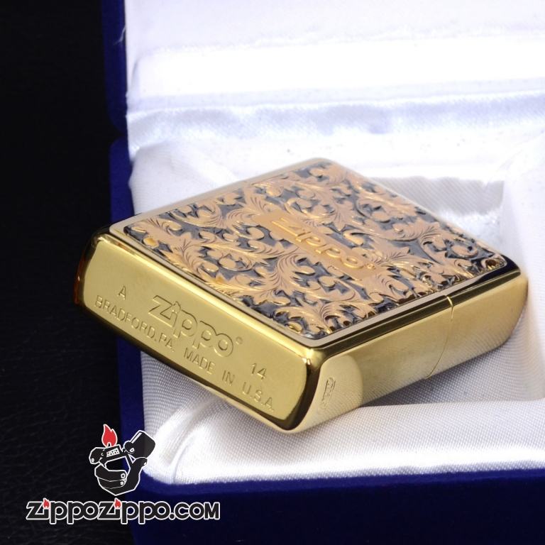 Bật lửa Zippo trạm khắc hoa văn Silver Wind Arabesque