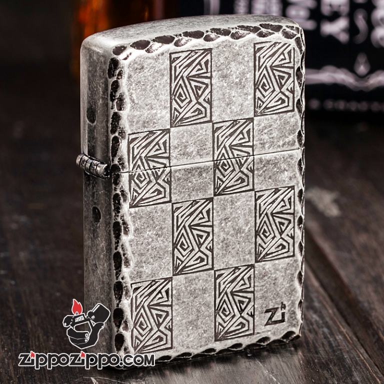 Bật lửa Zippo Bạc kẻ sọc