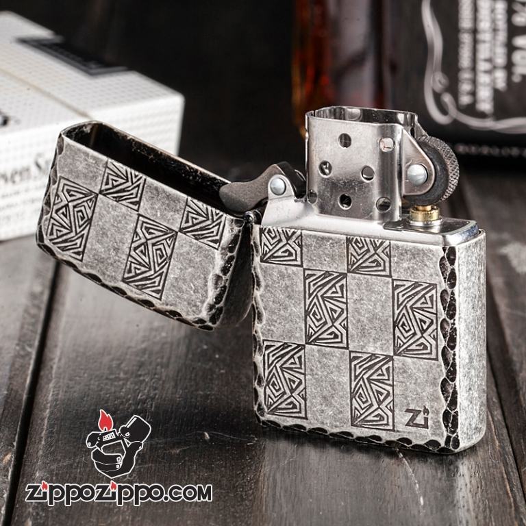 Bật lửa Zippo Bạc kẻ sọc