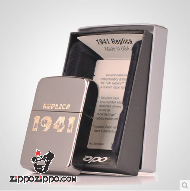 Bật lửa Zippo đen phiên bản 1941 Replica