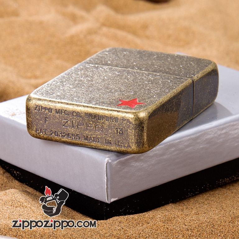 Bật lửa Zippo Đồng cổ khắc hoa văn ngôi sao 1941