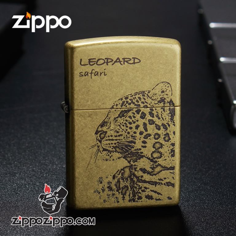 Bật lửa Zippo khắc hình báo phiên bản Leopard