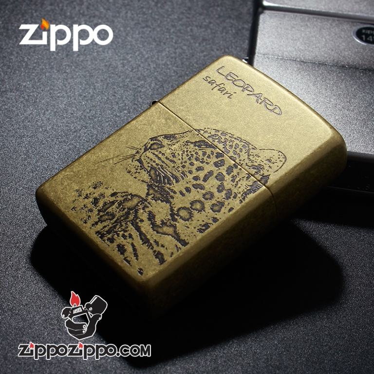 Bật lửa Zippo khắc hình báo phiên bản Leopard