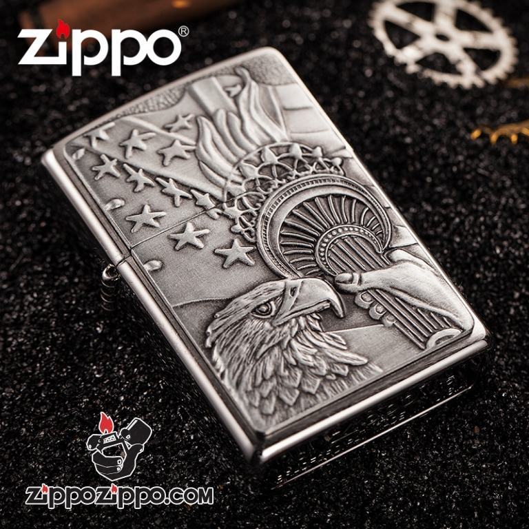 Bật lửa Zippo khắc biểu tượng cờ Mỹ