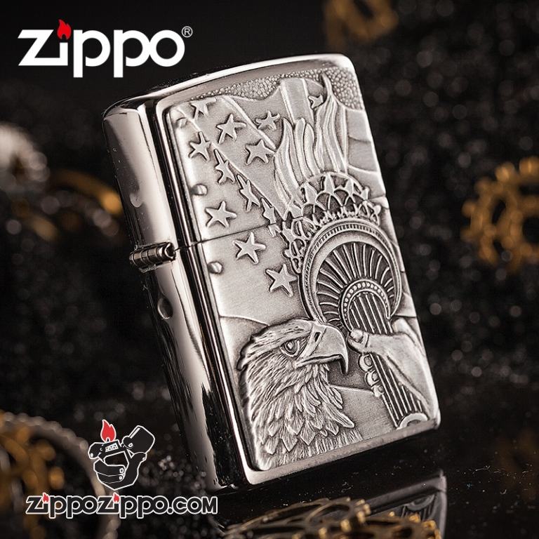 Bật lửa Zippo khắc biểu tượng cờ Mỹ