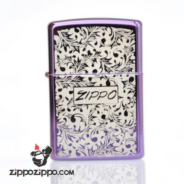 Bật lửa Zippo phiên bản Original in hoa văn trắng