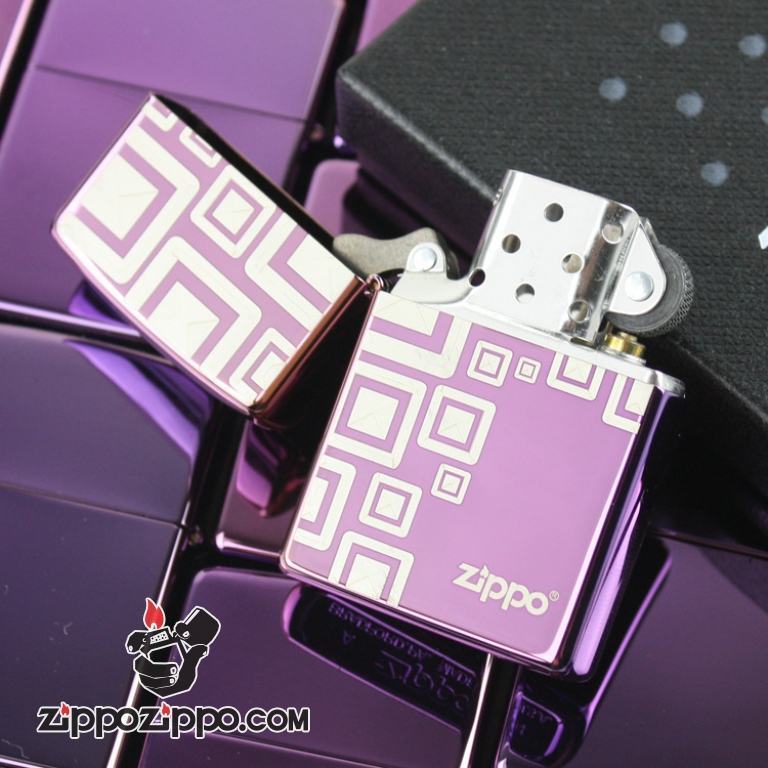 Bật lửa Zippo phiên bản Zibing in nhiều ô vuông