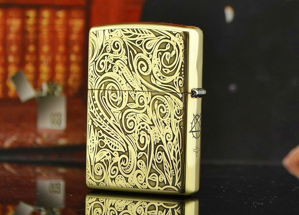 Bật lửa Zippo đồng khắc kỹ hiệu Satan