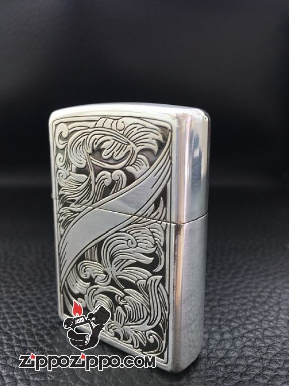 Bật lửa Zippo khắc nhẹ họa tiết hoa văn Arab