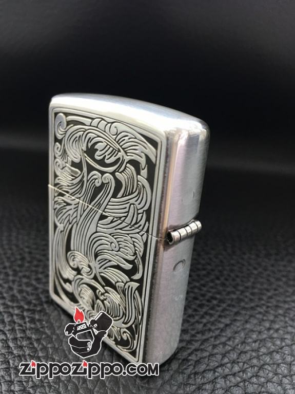 Bật lửa Zippo khắc nhẹ họa tiết hoa văn Arab