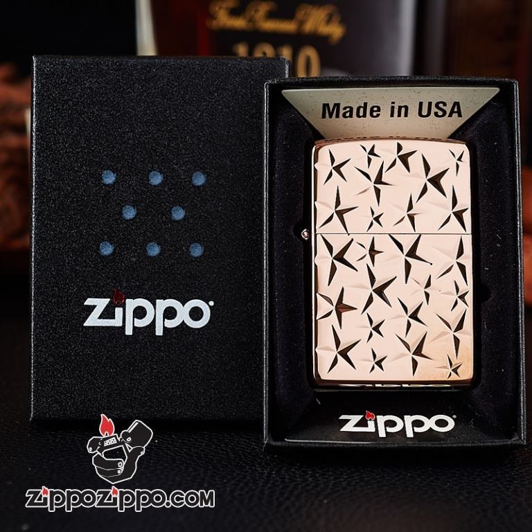 Bật lửa Zippo khắc nhiều ngôi sao một mặt