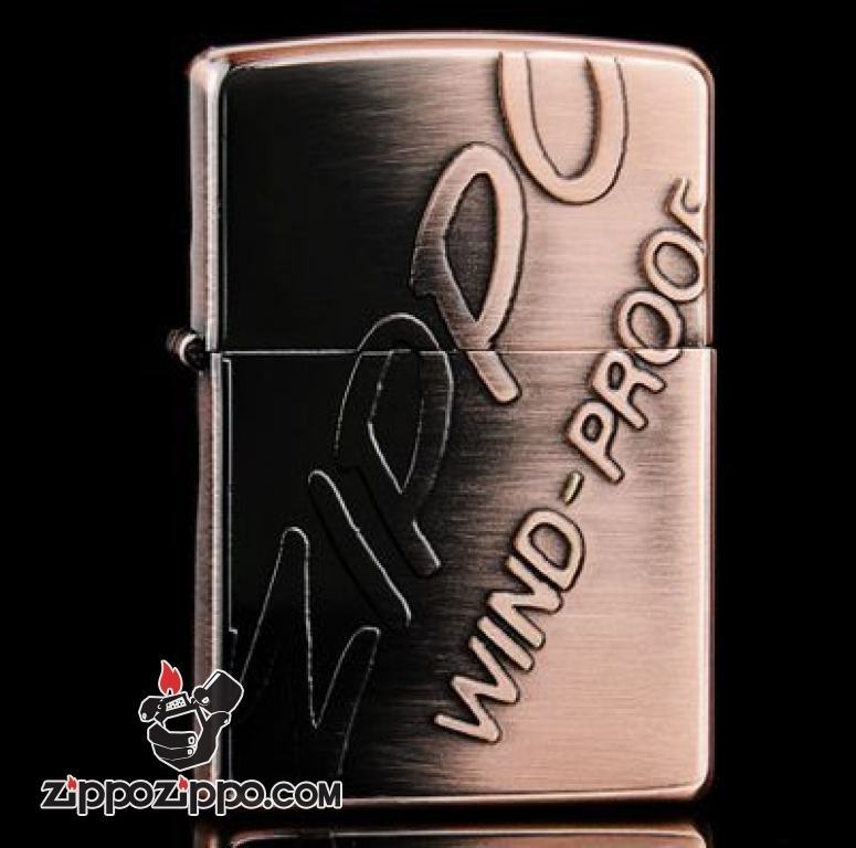 Bật lửa Zippo khắc chữ Zippo wind - proof