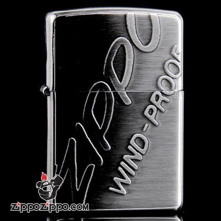 Bật lửa Zippo khắc chữ Zippo wind - proof