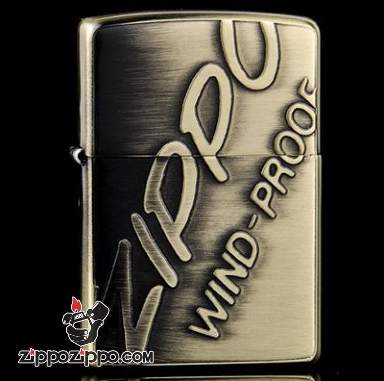 Bật lửa Zippo khắc chữ Zippo wind - proof