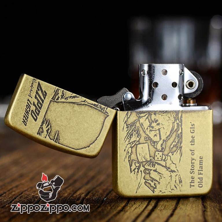 Bật lửa Zippo phiên bản 1941 khắc đồng người lính