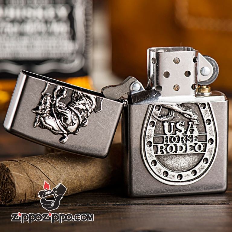 Bật lauwr Zippo phiên bản USA Horse Rodeo