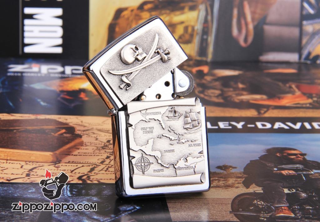 Bật lửa Zippo phiên bản Pirates of the Caribbean Treasure Map