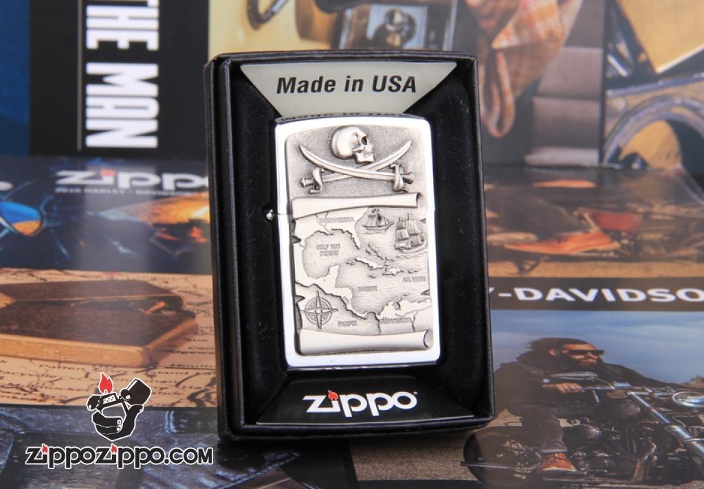 Bật lửa Zippo phiên bản Pirates of the Caribbean Treasure Map