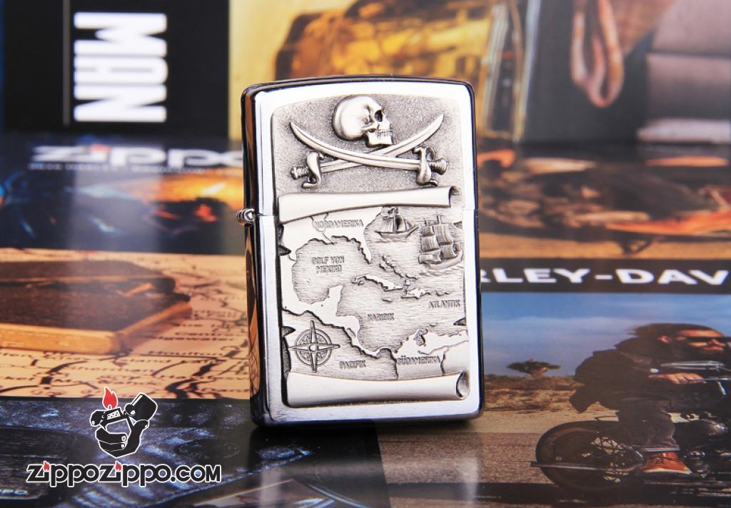 Bật lửa Zippo phiên bản Pirates of the Caribbean Treasure Map