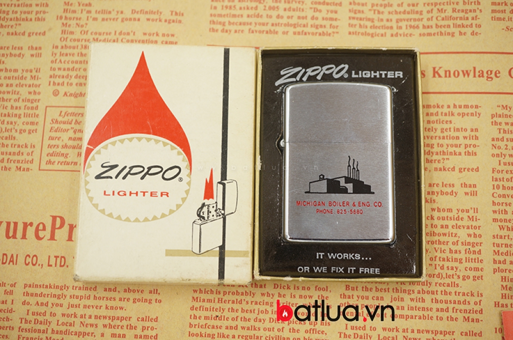Zippo Cổ Chính hãng USA mầu bạc xước sản xuất năm 1973