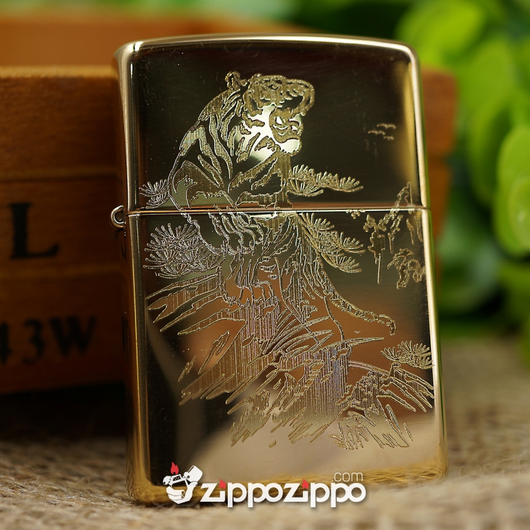 BẬT LỬA ZIPPO ĐỒNG KHẮC HỔ