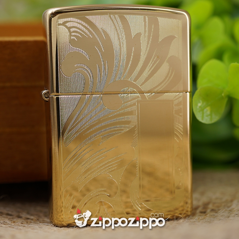 BẬT LỬA ZIPPO ĐỒNG KHẮC HOA VĂN Ý