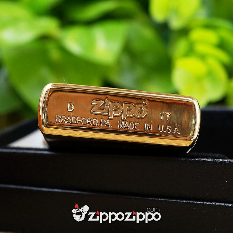 BẬT LỬA ZIPPO ĐỒNG KHẮC HOA VĂN Ý