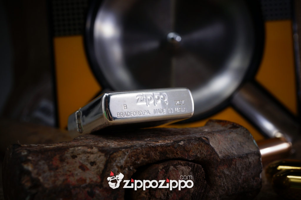 bật lửa zippo cổ mạ bạc Hansin sản xuất năm 1999