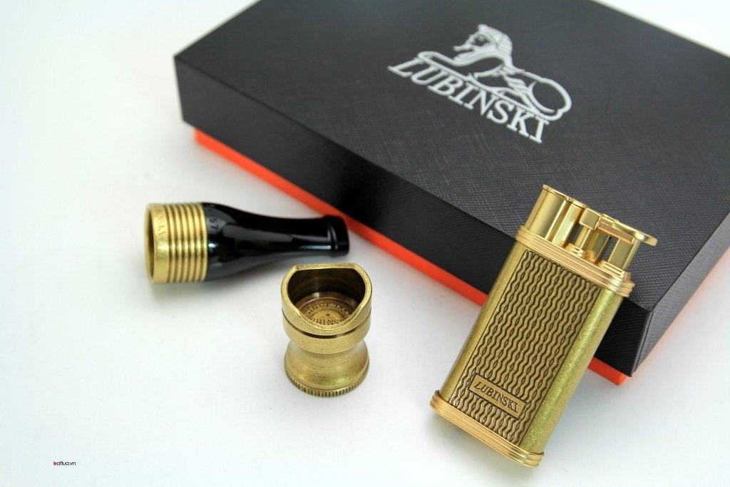 Set phụ kiện xì gà ( cigar ) 3 món Lubinski - Màu Vàng