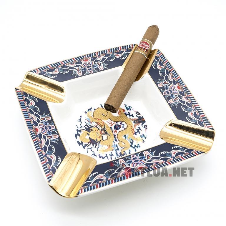 Gạt tàn Cigar gốm sứ loại 4 điếu