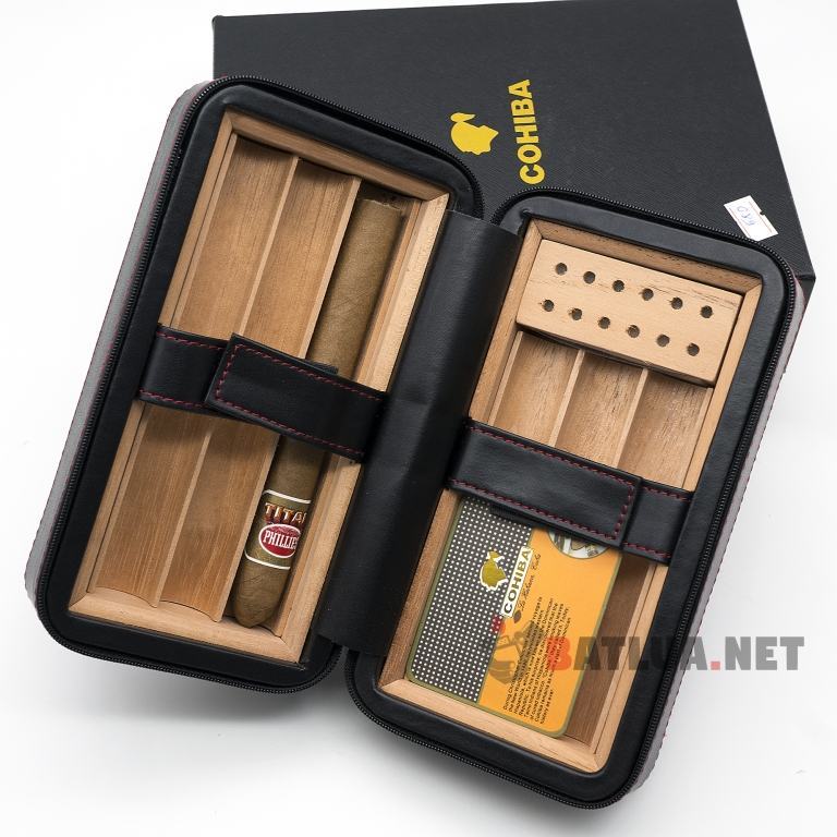 Bộ sản phẩm hộp đựng da chống ẩm Cigar Cohiba