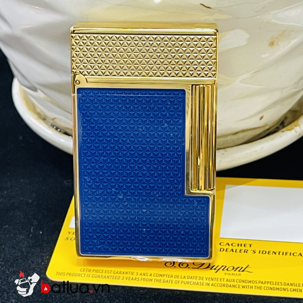 Bật lửa S.T. Dupont Ligne 2 Xanh Hoàng Gia – Vàng Signature | Chuẩn mực Pháp cho quý ông