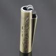 Bật lửa CLIPPER hình trụ đồng đánh đá khắc hoa cách điệu