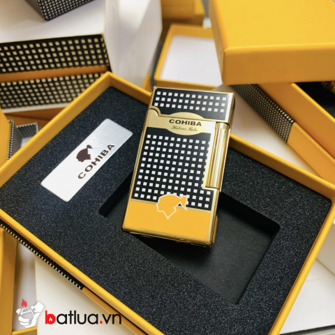 BẬT LỪA KHÒ COHIBA 169 1 TIA KIỂU DÁNG MỞ NẮP