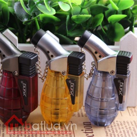 Bật lửa khò súng kiểu dáng trái lựu đạn nhiều màu sắc