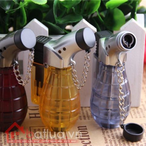 Bật lửa khò súng kiểu dáng trái lựu đạn nhiều màu sắc