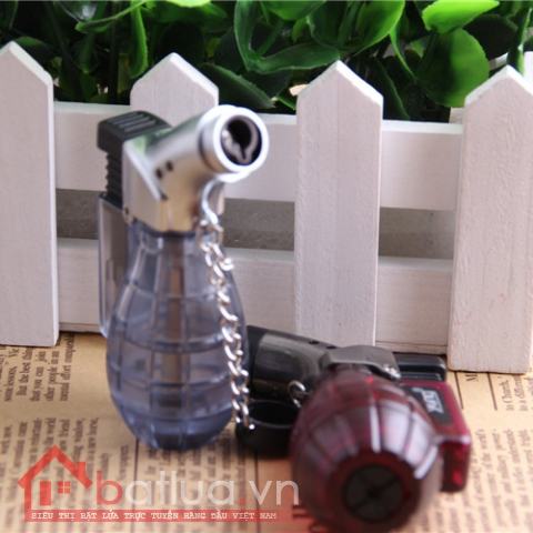 Bật lửa khò súng kiểu dáng trái lựu đạn nhiều màu sắc