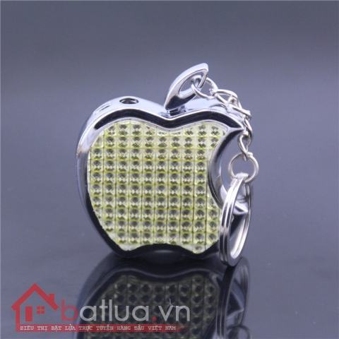 Bật lửa móc treo chìa khóa hình quả táo căn dở đính đá